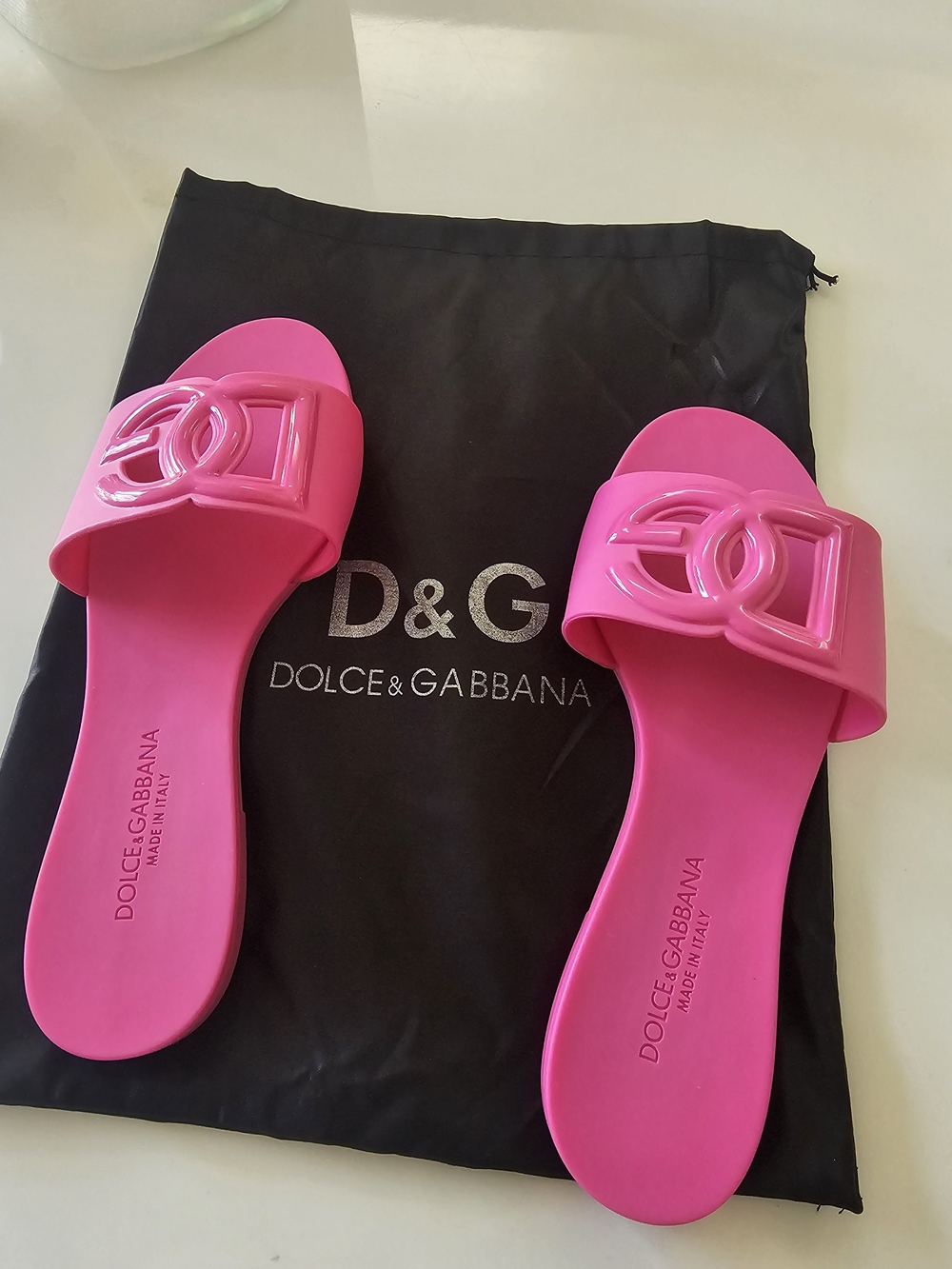 Dolce & Gabbana Pink Women's Slide Sandals